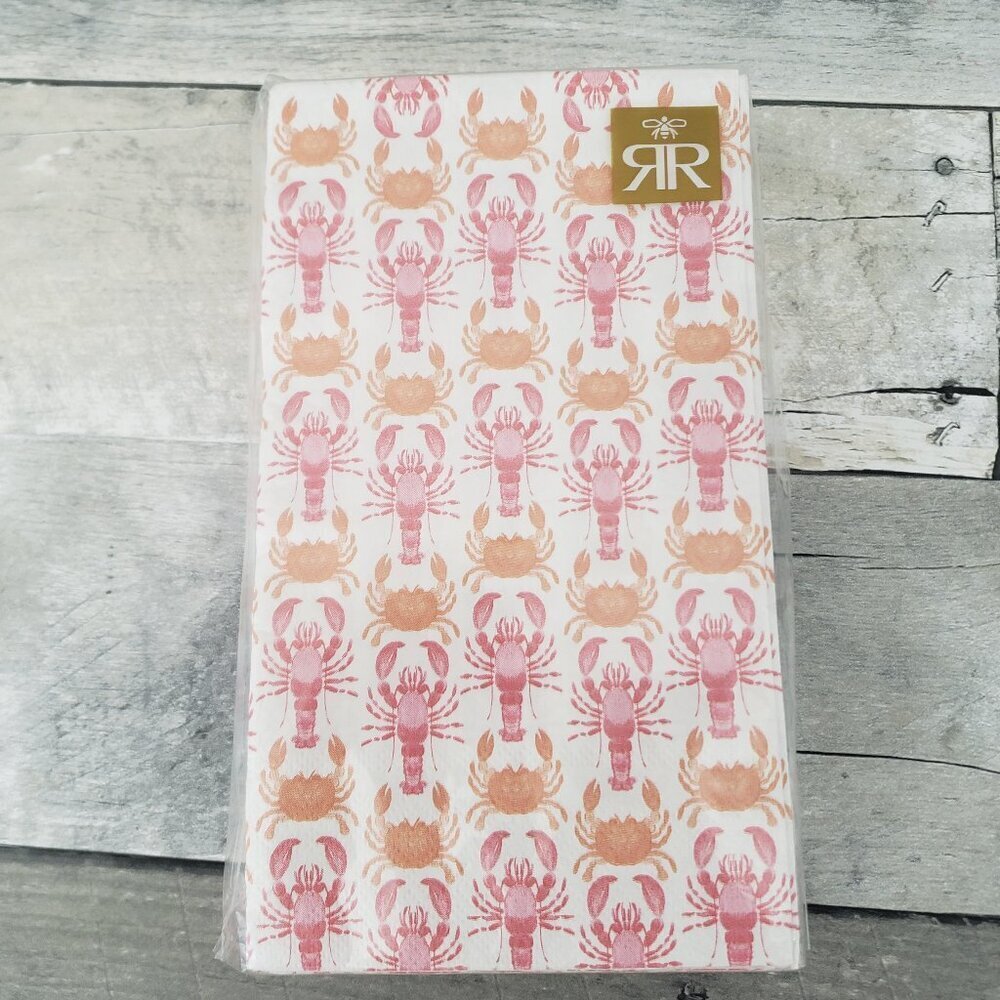 NWT - Roberts and Reid Lobster and Crab Paper Napkins - 32 Count